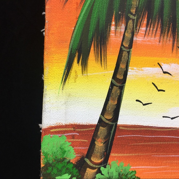 Tropical Sunset Palm Tree Folk Art Painting - Picture 6 of 8